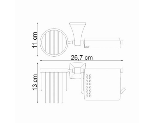 Wern K-2559 Держатель туалетной бумаги и освежителя WasserKRAFT