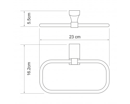 Лайне (Leine) K-5060W Держатель полотенец WasserKRAFT