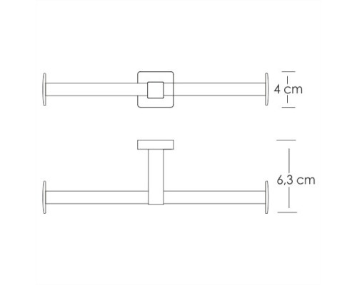 Липпе (Lippe) K-6596D Держатель туалетной бумаги двойной WasserKRAFT