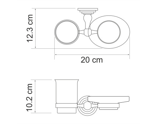 Ammer K-7026 Держатель стакана и мыльницы WasserKRAFT