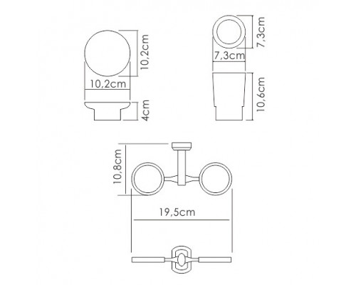 K-28126 Держатель стакана и мыльницы WasserKRAFT