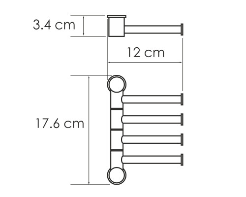 K-1054PG Держатель полотенец четверной WasserKRAFT