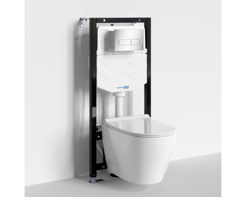 Аллер (Aller) 10TLT.010.ME.CH03.H002 Система инсталляции с унитазом WasserKRAFT