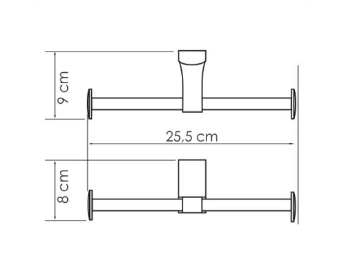 Лайне (Leine) K-5096D Держатель туалетной бумаги двойной WasserKRAFT