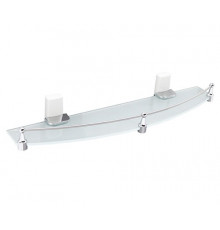 Лайне (Leine) K-5044W (ранее К-5024WHITE) Полка стеклянная с бортиком WasserKRAFT