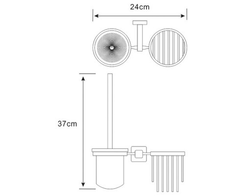 Lippe K-6535 Держатель освежителя и щетки для унитаза WasserKRAFT